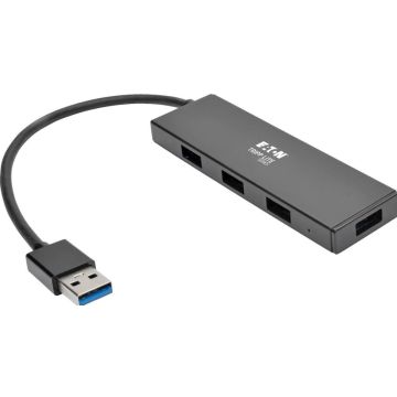 Tripp Lite 4-Port Portable Slim USB 3.0 Superspeed Hub w Built In Cable - Hub
