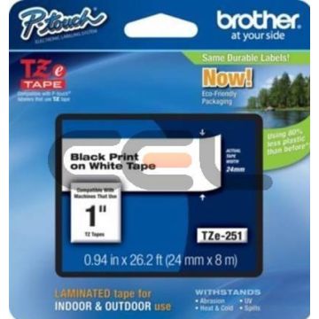 Brother TZ251CIV - Zwart op wit