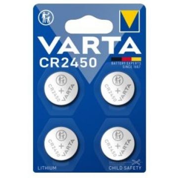 Varta batterij knoopcel CR2450 3V 570mAh Lithium 4St.