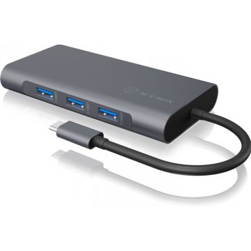 Dockingstation IcyBox USB-C -> USB3.0/HDMI/VGA/LAN/SD/mSD/