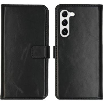 Selencia Echt Lederen Bookcase Samsung Galaxy S23 - Zwart