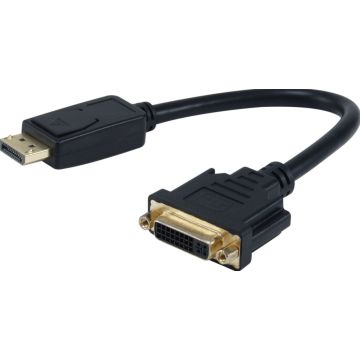 Equip DisplayPort->DVI-I 0,15cm St/Bu 1920x1200/60Hz zwart