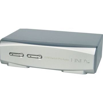 Lindy KVM Switch Pro 2 Port DisplayPort 1.2 USB 2.0 & Audio