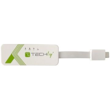 Techly USB 3.1 Typ C RJ45 10/100/1000 Adapter, weiÃ