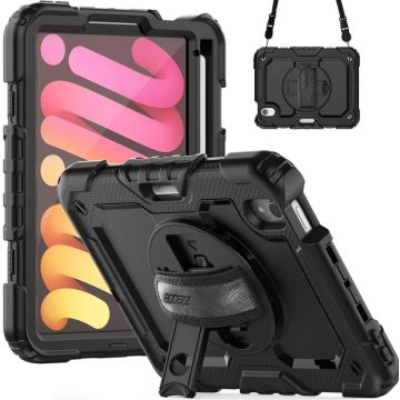 Accezz Rugged Backcover met Schouderriem - Geschikt voor iPad Mini 6 (2021) en iPad Mini 7 (2024)