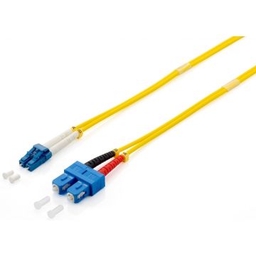 Equip 254336 FO Duplex Jumper LC/SC 09/125μ 10,0m, yellow, LSOH