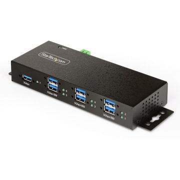 StarTech.com 7-Port Managed USB Hub with 7x USB-A, Heavy Duty with Metal Industrial Housing, ESD & Surge Protection, WallDeskDin-Rail Mountable, USB 3.03.13.2 Gen 1 5Gbps - Hub
