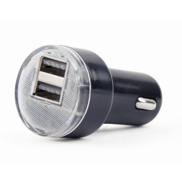 GEMBIRD USB-AutoladegerÃ¤t 2-Port 5V/2.1A zwart