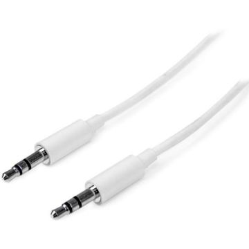 StarTech.com 3 m witte Slim 3,5 mm stereoaudiokabel - MM