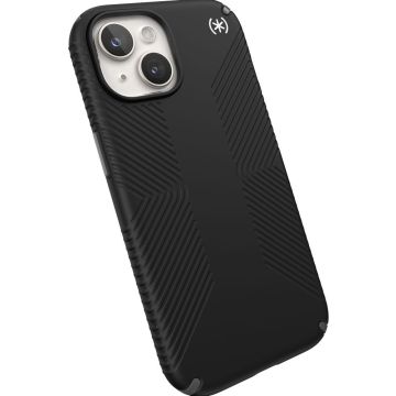 Speck Presidio2 Grip Apple iPhone 15 Black - with Microban, Hoes, Apple, iPhone 15, 15,5 cm (6.1"), Zwart
