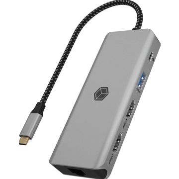 Dockingstation IcyBox 9-in-1 mobiel USB 3.2 Gen 1 Type-C retail