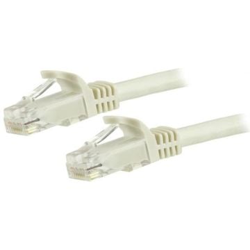 StarTech.com 1.5m CAT6 Ethernet Cable, 10 Gigabit Snagless RJ45 650MHz 100W PoE Patch Cord, CAT 6 10GbE UTP Network Cable wStrain Relief, White, Fluke TestedWiring is UL CertifiedTIA - Category 6