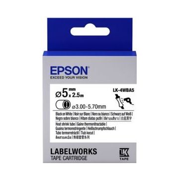 Epson LabelWorks LK-4WBA5 - Zwart op wit