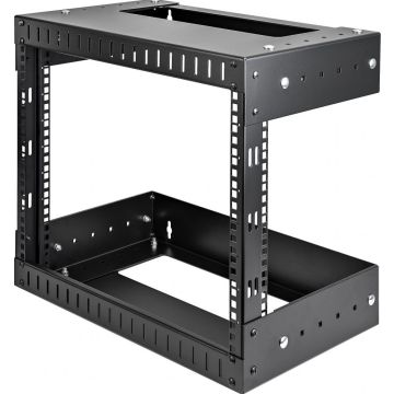 StarTech.com 8U Open Frame Rack Wandmontage – Verstelbare diepte 30-50 cm - Rack