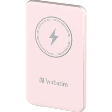 Verbatim Charge 'n' Go Magnetische Draadloze Power Bank 5000mAh Roze - Draadloze Power Bank