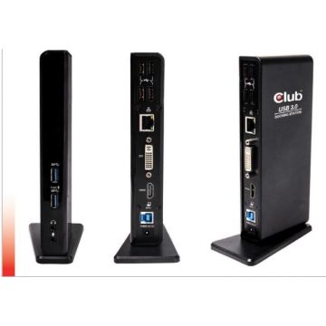 Club3D SenseVision USB 3.0 Dual Display Docking Station - Dockingstation