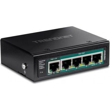 TRENDnet Switch 5-p. Industr. Gbit PoE Pass-Through Din-Rail