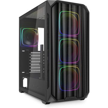Sharkoon Behuizing AK5M RGB ATX 1xMetall zwart