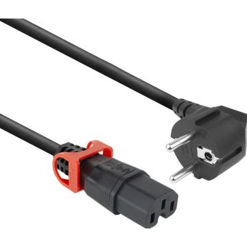 POWERCORD CEE7/7-C15L BK 1.00M. 1 stk