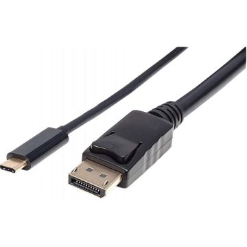 Manhattan USB Type C auf DisplayPort-Adapterkabel 2m zwart