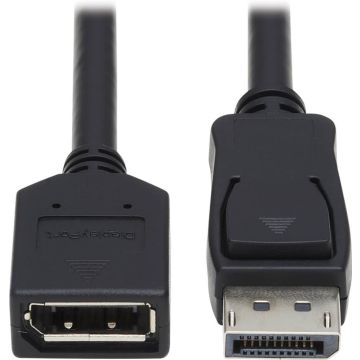 Eaton Tripp Lite Series DisplayPort Extension Cable with Latch, 4K @ 60 Hz, HDCP 2.2 (MF), 15 ft. (4.57 m) - DisplayPort extension cable