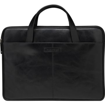 Slanke, volnerf lederen laptop tas Silkeborg is de perfecte laptop tas als je alleen de meest noodzakelijk dingen nodig hebt. De tas is handgemaakt van duurzaam, eersteklas volnerf leder en heeft