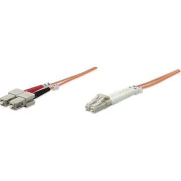 Intellinet LWL aansluitkabel LC/SC 2m Multimode OM2 oranje