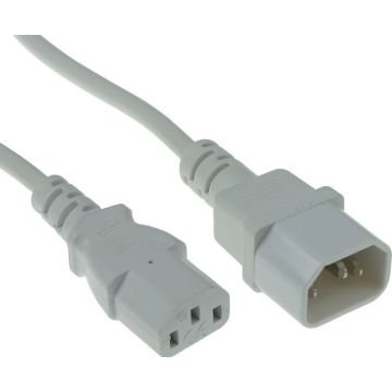 ACT Netsnoer C13 - C14 wit 5 m. 1 stk