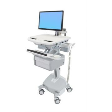 Ergotron StyleView Cart with LCD Arm, LiFe Powered, 1 Tall Drawer - Wagen