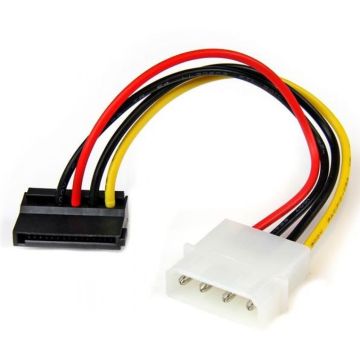 StarTech.com 6in 4 Pin Molex to Left Angle SATA Power Cable Adapter - Netspanningsadapter