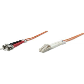 Intellinet LWL aansluitkabel LC/ST 5m Multimode OM1 oranje