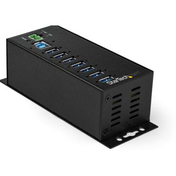 StarTech.com 7 Port USB 3.0 Hub met Voeding & Overspanningsbeveiliging - Industrial Powered USB 3.0 Data Transfer Hub