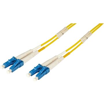 Duplex Jumper LC-LC 9/125, OS2, LSZH, geel, 2.0mm, 15m