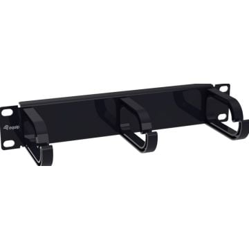Equip Kabelgoot 10" 1HE 3x Plastikringe zwart