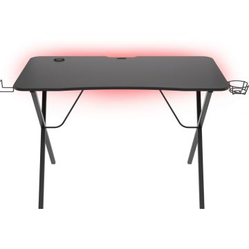 Genesis Gaming tafel HOLM 200 RGB zwart (113cm x 75cm)
