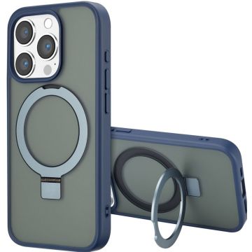 Accezz Ring Stand Backcover met MagSafe iPhone 15 Pro - Blue