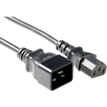 ACT Netsnoer C13 - C20 zwart 1 m. 1 stk