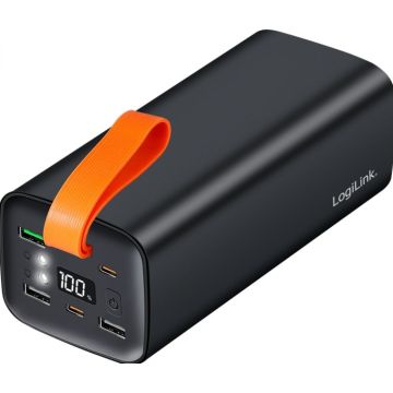 Logilink Powerbank 50000 mAh, QC 3.0 PD 3.0 100W schwarz