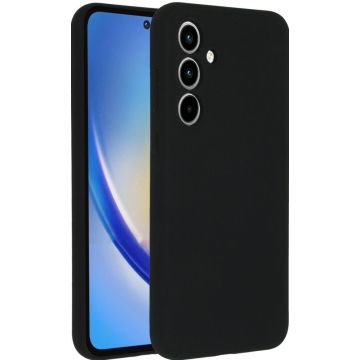 Accezz Liquid Silicone Backcover Samsung Galaxy A35 - Zwart
