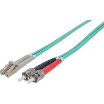 Intellinet LWL aansluitkabel LC/ST 1m Multimode OM3 Aqua