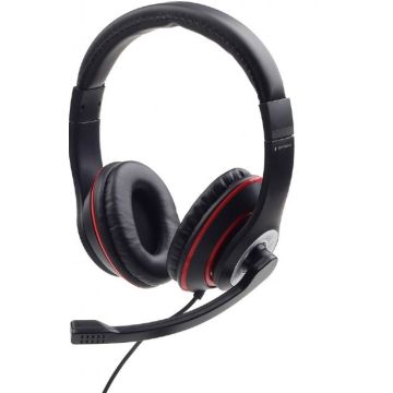 gembird Stereo-Headset met microfoon, zwart.