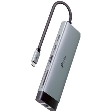 USB Hub TP-Link USB Type-C 6-Port Hub UH9120C 1 × USB-C, HDMI 4K, USB-C PD 100W, RJ45, 2 × USB-A