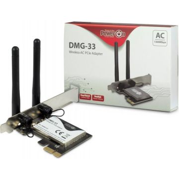 Inter-Tech Wi-Fi 5 PCIe Adapter DMG-33 3dBi Antenne 1300Mbps retail