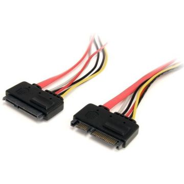 StarTech.com 30cm 22-pins SATA Voeding en Data Verlengkabel - SATA verlengkabel