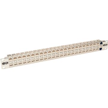 Eaton Tripp Lite Series 48-Port Cat6a Patch Panel Rackmount Shielded Feedthrough RJ45 1U - Patchpaneel