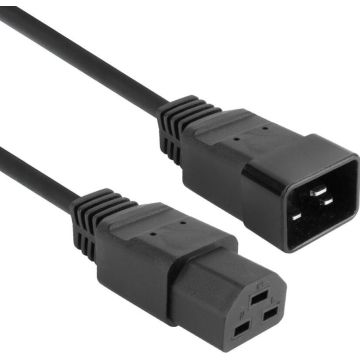 POWERCORD C20 - C21 BK 2.00M. 1 stk