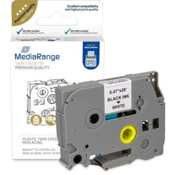 MediaRange Schriftbandka. Brother TZ-231/TZe-231 12mm 8m sch