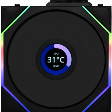 Lian Li UNI FAN TL Wireless ARGB Reverse Blade LCD Black - Ventilator