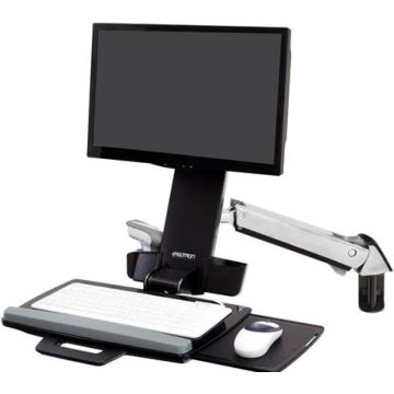 Ergotron StyleView Sit‑Stand Combo Arm - Monitor‑ en toetsenbordbevestiging