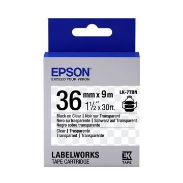 Epson LabelWorks LK-7TBN - Zwart op transparant